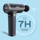 Deep Tissue Percussion Massage Gun - 20 Speeds, 7 Heads for Athletes