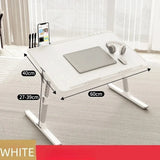 Adjustable Laptop Bed Tray - Foldable Standing Desk with Storage Drawer, Portable Lap Desk for Sofa & Bed Use, foldable table