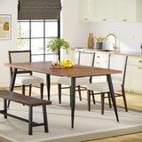 Tribesigns Dining Table180x80x75cm, Spacious Rustic Industrial Table for 6-8 People,