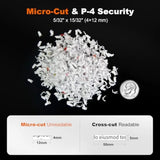 Office paper shredder, heavy-duty home office use, metal body