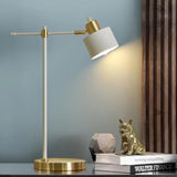 22.2" Modern Desk Lamp, Metal Table Lamp with LED Bulb, Adjustable Reading Lamps for Living Room