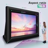 16ft Inflatable Movie Screen Outdoor Projector Screen with Air Blower