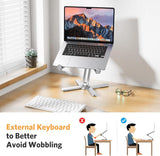 360° Rotating Laptop Stand for Desk, Ergonomic Foldable Computer Riser