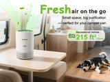 App PM2.5 HEPA Air Purifier for Bedroom Living Room for Pet Hair Dust