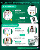 300DPI Sticker Printer - T02 Pro    Mini Printer Inkless Sticker Maker for Smartphon,