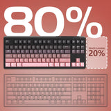 MAMBASNAKE x FREEWOLF M87 75% Wireless Membrane Keyboard  Silent Rainbow Backlit Bluetooth