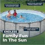 Steel Pro MAX 14' x 48"Outdoor Swimming Pool Set with Filter Pump, Ladder