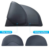 Salon Chair Anti-Fatigue Floor Mat for Barber Shop - 3'x5' Black Semi Circle for Hair Stylist