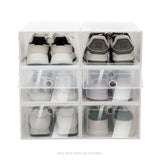 20PCS/24PCS Foldable Flip Shoe Boxes Set Shoe Rack Stackable Storage Container Plastic Clear Shoe Case