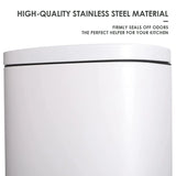 Homfa 30L Stainless Steel Step Trash Can Kitchen Garbage Can W/ Soft Close