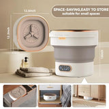 Portable 16L Mini Washing Machine with Spin Basket Foldable Laundry Machine for Underwear Socks