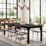 78.7 Inches Long Dining Table for 6-8 Person, Large Rectangle Wood Dining Table, Dinner Table (Only Table) (Black)