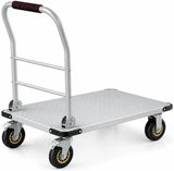 Heavy Duty Platform Truck Cart, 1800lb Capacity,Collapsible Flatbed Utility Cart