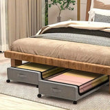 Stozle 1Pack/2Pack Under Bed Storage Boxes With Wheels, Large Capacity