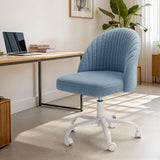 Furniwell Office Chair Armless Cute Desk Chair Modern Adjustable Swivel Vanity Task Computer Chair Home