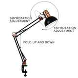 ED Studio Desk Lamp Vintage Portable Lamps With Clamp Book Reading