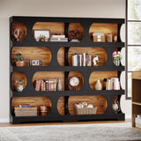 Modern Asymmetrical Bookshelf,Freestanding Display Shelf with Classic Shape