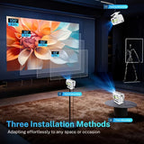 2026 New 1080P Projector Portable Wired w/ Speakers For Phone Movies