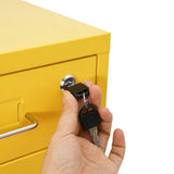 Vertical File Cabinet with Lock 6-Drawer Metal Rolling Storage Cabinet