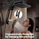 Dual Filtered Rainfall Handheld Shower Head Spray Combo, 7-Mode High Flow Rain Handheld Spray With Fixed