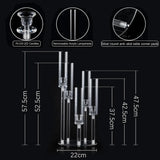 16PCS Clear Candle Holder for Wedding Christmas Party