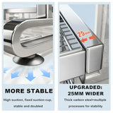 Over Sink Dish Drying Rack 3 Tier Full 304 Stainless Steel Large Storage Kitchen Dish Rack Expandable Drainer Shelf for Counter
