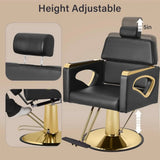 Heavy-Duty 360° Swivel Barber Chair