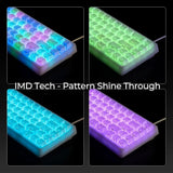 60% Mechanical Gaming Keyboard with QMK/VIA, Topographic Design