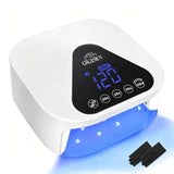 UV LED Nail Lamp with UV GlovesMagnetic Metal Mirror Base Cordless Nail Dryer Gel Polish Curing Light
