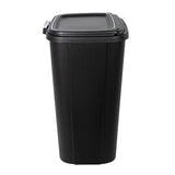 2 Pack Kitchen Trash Can 13 Gallon Plastic Odor-Blocking Touch-Top Garbage Bin with Push Button