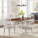 Tribesigns Dining Table for 6 People, 70.8-Inch Rectangular Wood Dining Table