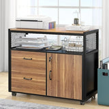 Tribesigns Modern File Cabinet with Drawers for Letter-sized File and Door