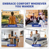 Queen Air Mattress w/ Built-in Pump, 18in Quick Inflation/Deflation Inflatable