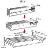 Wall-Mounted Laundry Drying Rack for Clothes,Towels, and Shoes Adjustable