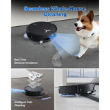 Powerful Robot Vacuum and Mop w/ 18,500Pa Suction, Auto-Lit, Edge Cleaning