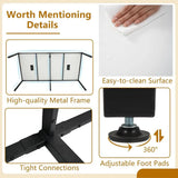 Large 94.5x48 Meeting Table for 8-10 People with Metal Edge, Cable Grommets, Ideal for Boardroom or Office Conference Room (Whit