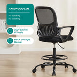 JHK Ergonomic Mid-Back Mesh Backrest Office Desk Chair Computer Lumbar Support Rolling Swivel Gaming Chairs