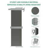 Retractable Side Awning for Patio Water UV Resistant Retractable Privacy Screen