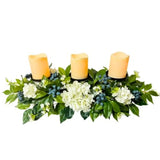 All Season Candle Holder Centerpiece for Table with Artificial Blueberr