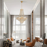 Luxury Crystal Chandelier, Modern Gold French Empire Crystal Ceiling Chandelier