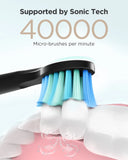 Fairywill Sonic Electric Toothbrush FW-D7 set USB Charge Toothbrushes case for Adult with tooth brush Heads