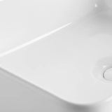 Rectangle Bathroom Basin 19" x 14.7" For Bathroom Hotel RV Ceramic Countertop Vanity Vessel Above Counter Modern Style
