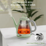 1L Electric Gooseneck Kettle, 1500W Fast Boil, Stainless Steel BPA-Free for Coffee & Tea