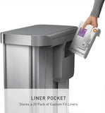 58L Dual Compartment Recycling Step Trash Can with Soft-Close Lid