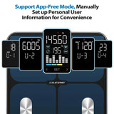 Smart Bathroom Scale for Body Weight Digital Body Fat Scale with LED Column Trend Display BMI Muscle Mass Body