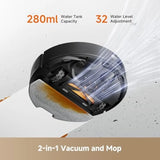 Robot Vaccum and Mop Combo with 20, 000Pa Suction, Anti-Tangling Tech