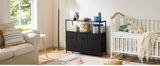 TV Stand Multilayer Shoe Rack Space Saving Cabinet With 5 Fabric Drawers