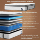 Queen Deep Sleep Hybrid Mattress w/ Extra Lumbar amp Shoulder Support