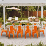 Furmax Metal Dining Chair Indoor-Outdoor Use Stackable Classic Trattoria Chair Chic Dining Bistro Cafe