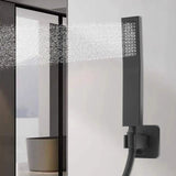 Matte Black Hand Held Shower Head With Wall Connector